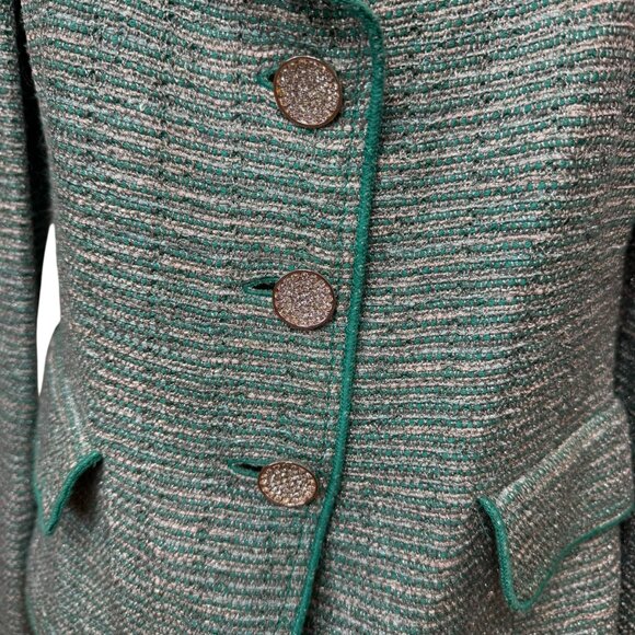 Womens ST. JOHN Metallic Shimmer Tweed Jacket Pe-owned Size:10 - Picture 5 of 5